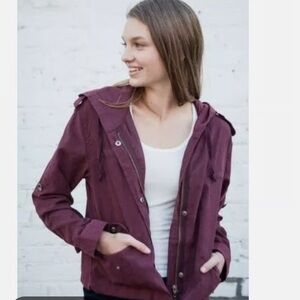 Brandy Melville Maroon Utility Jacket